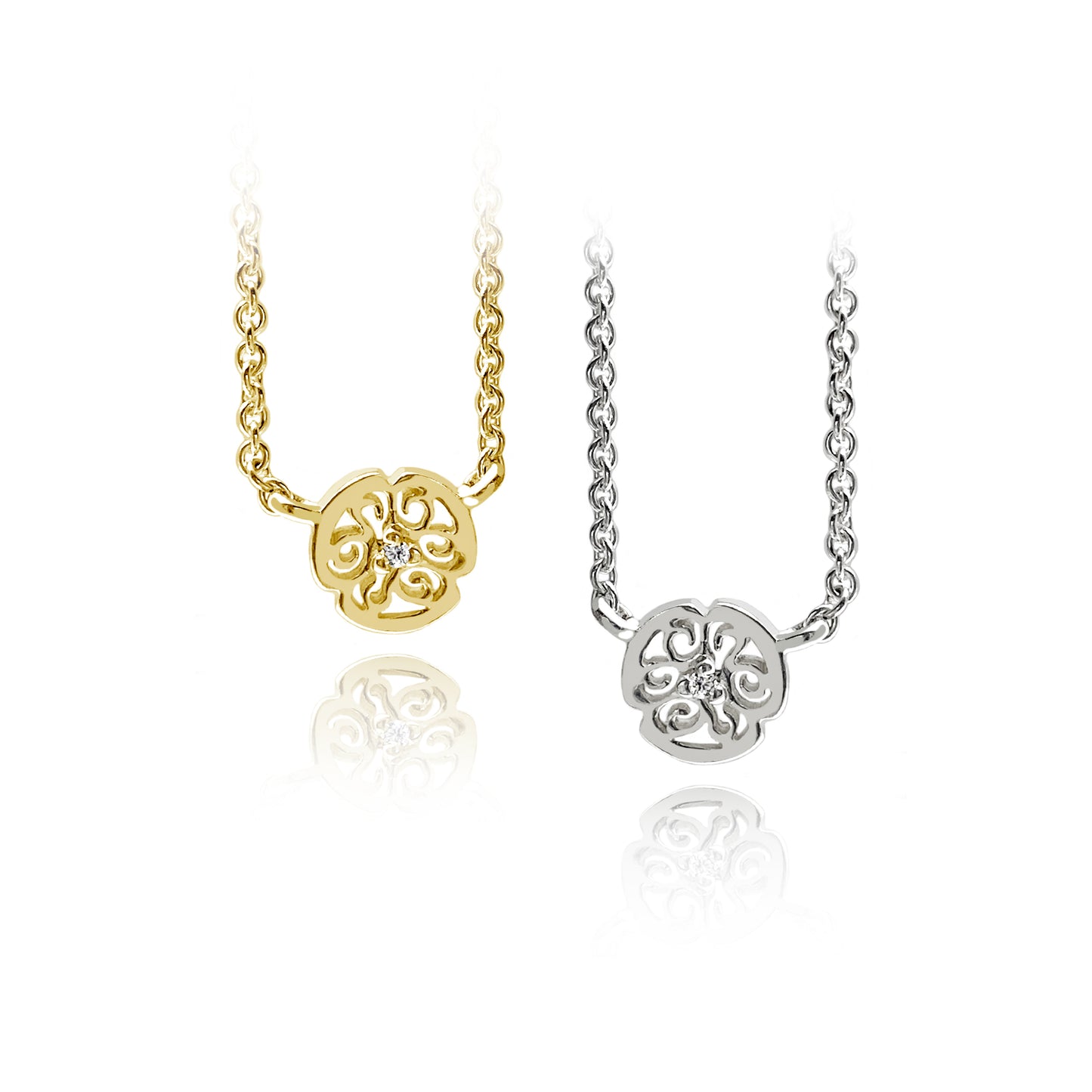 FILI HALSKÆDE MED DIAMANTER