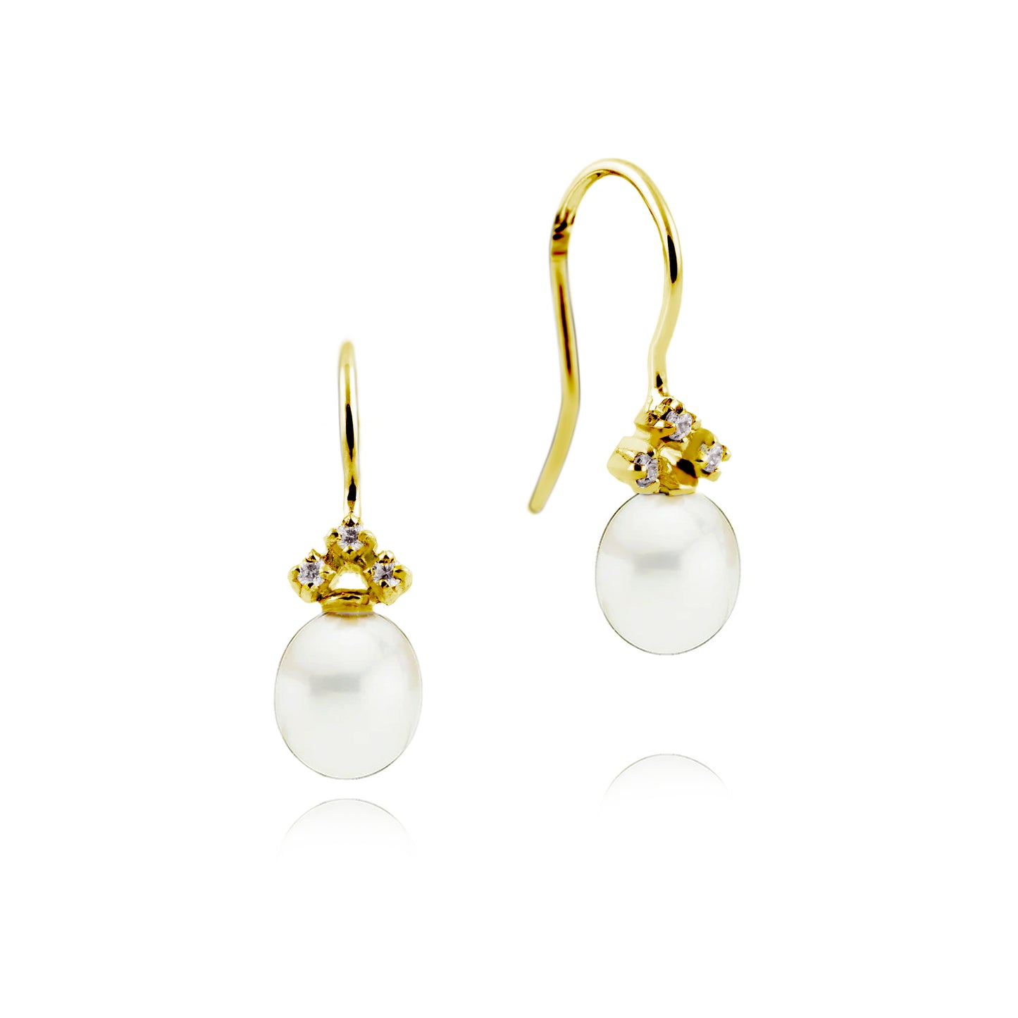 DIAMOND PEARL EARRINGS