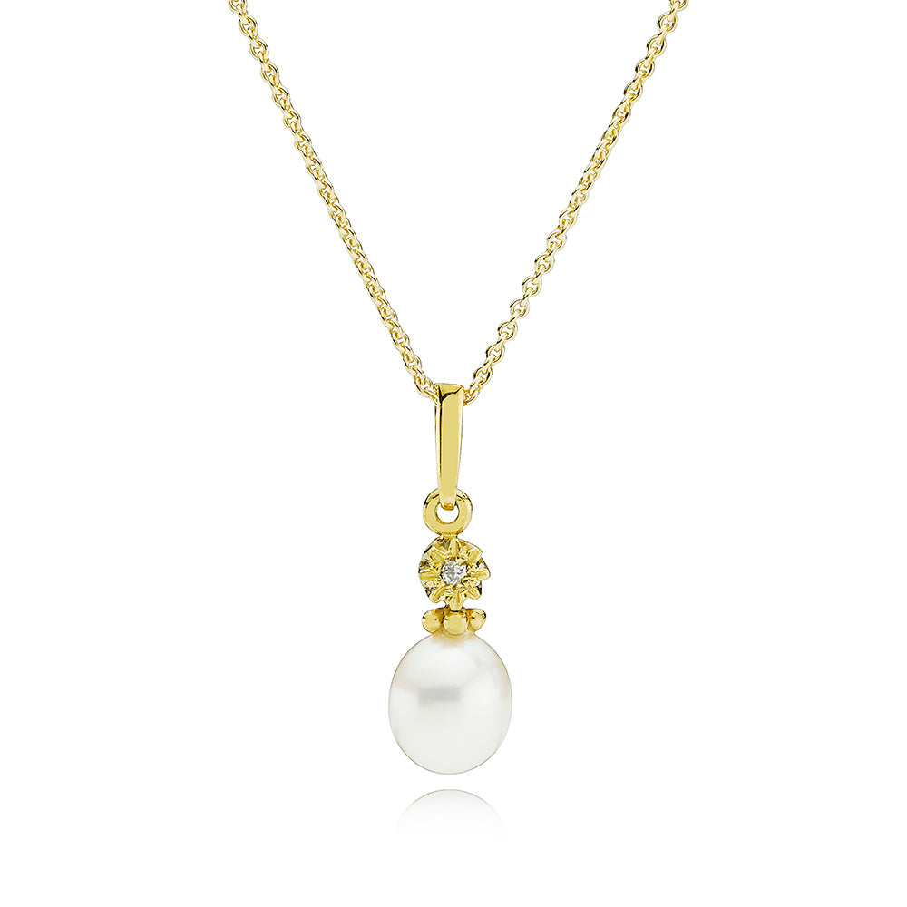 STAR DROP PENDANT WITH DIAMOND