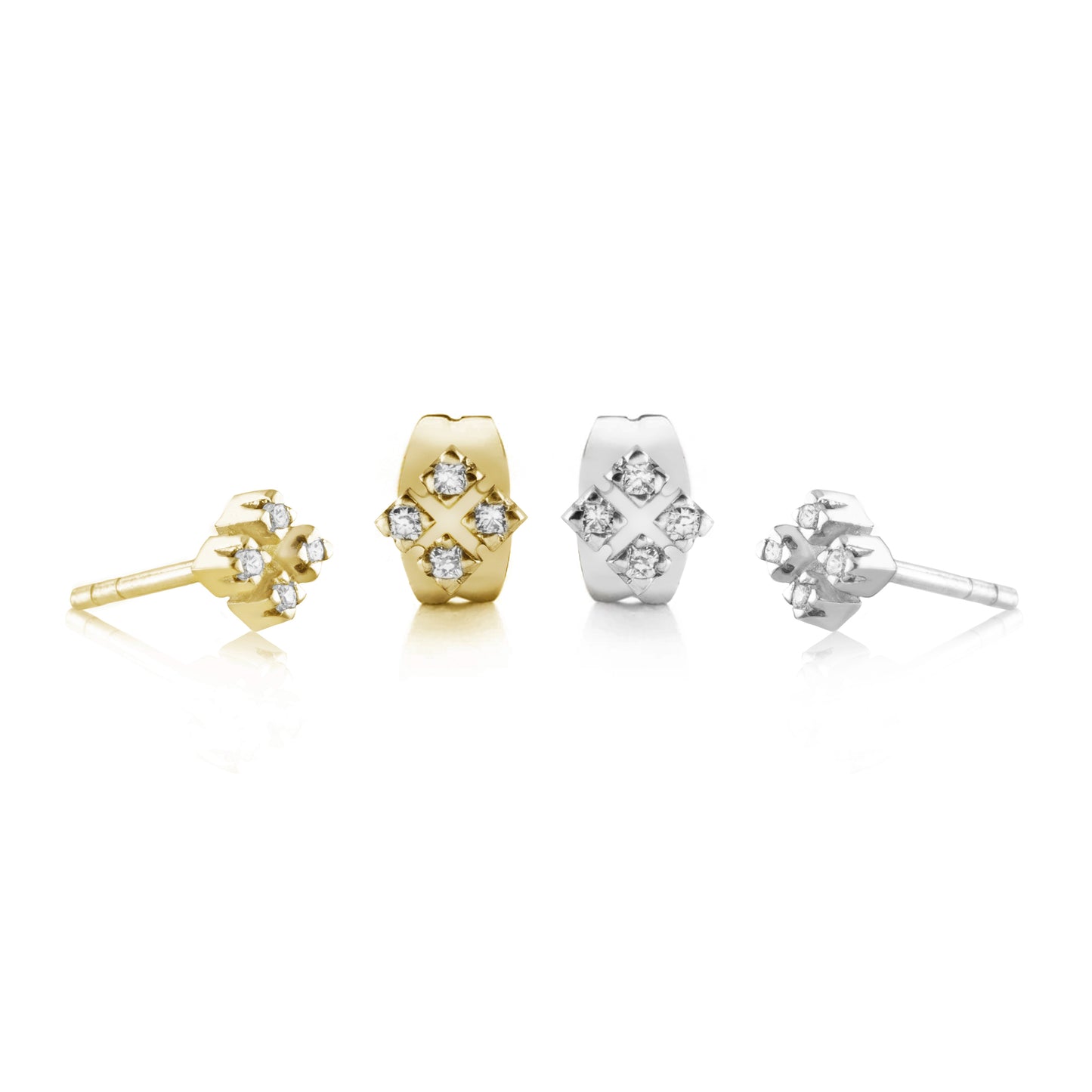 QUADRAT EARRINGS WITH DIAMONDS