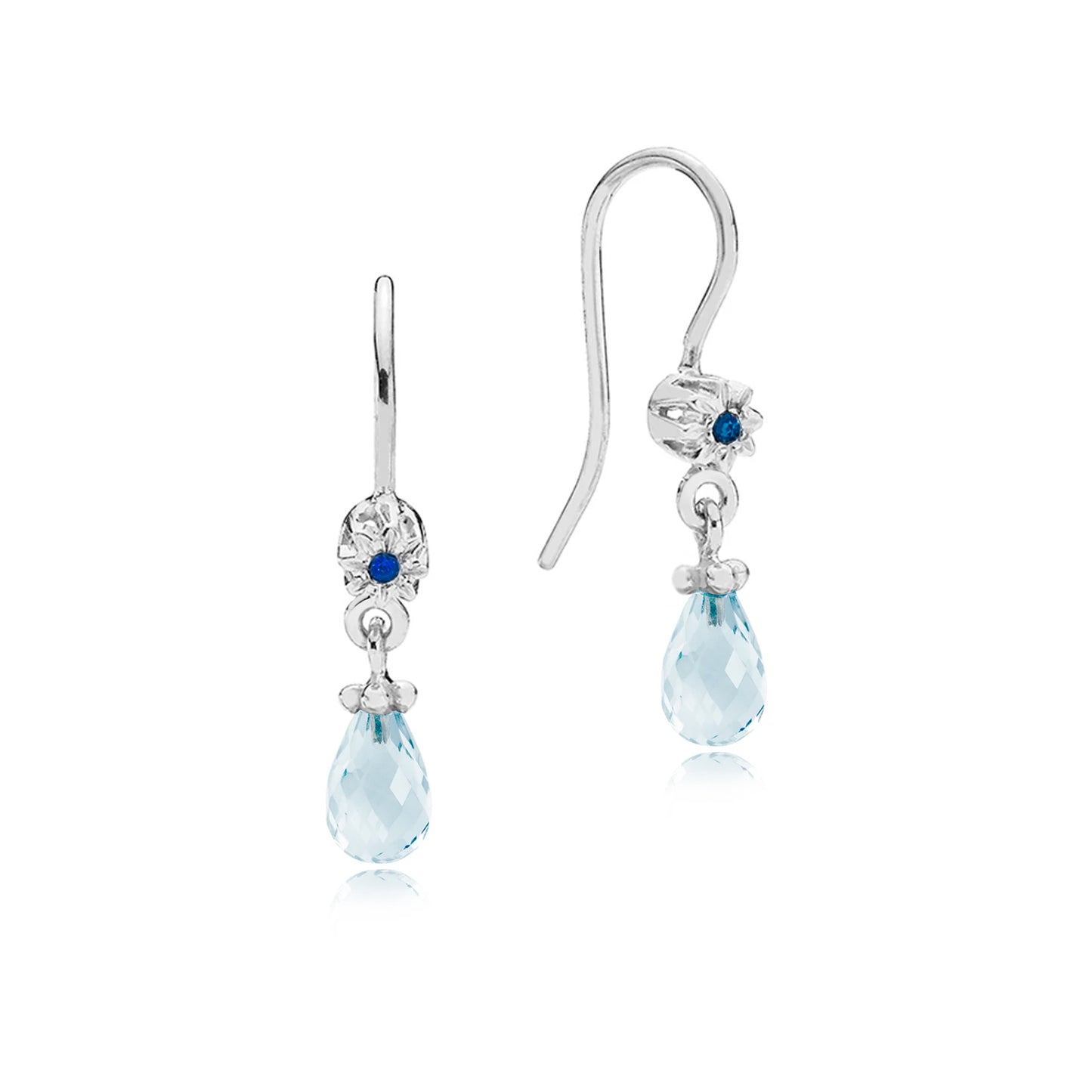 SAPPHIRE EARRINGS WITH BLUE TOPAZ