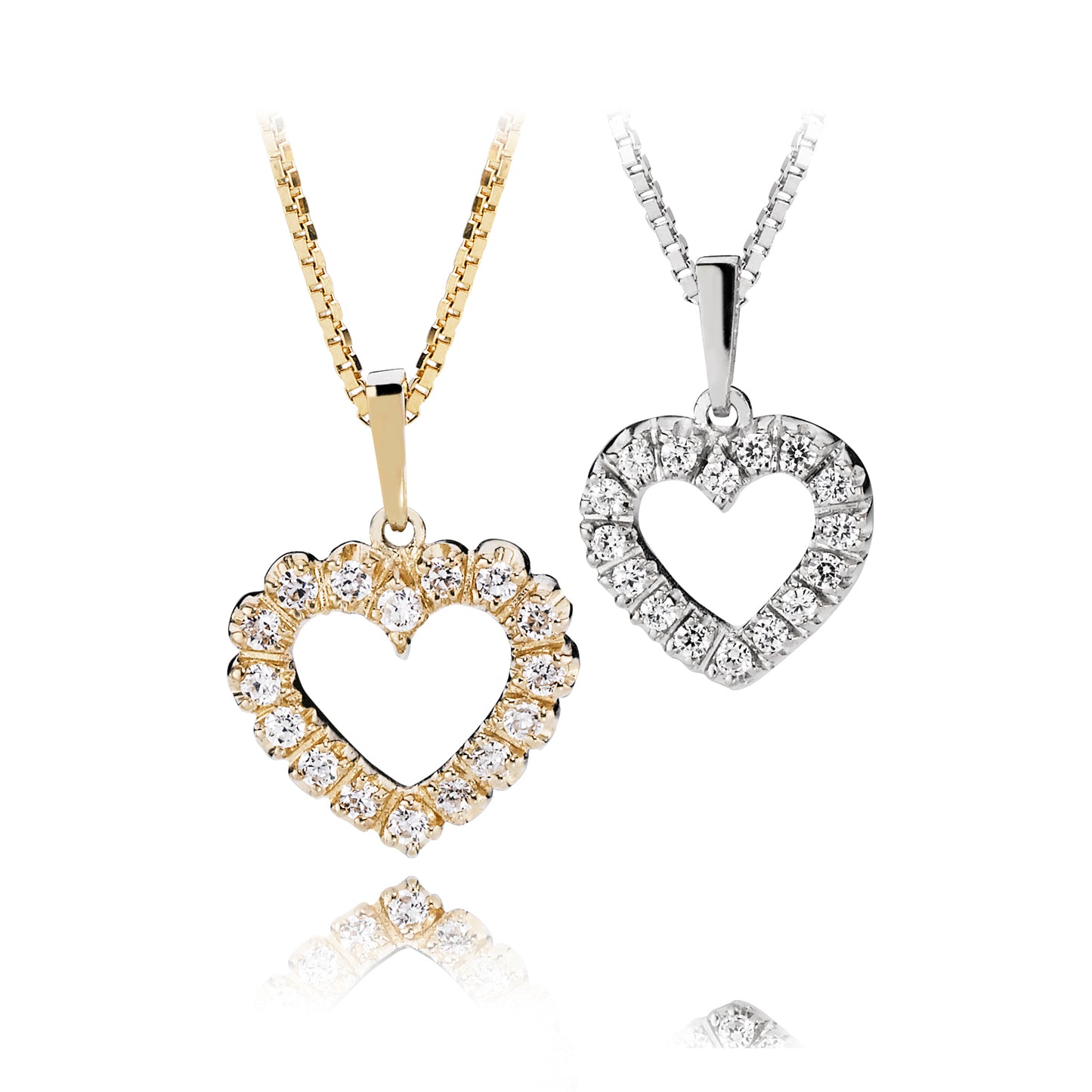 DIAMANT HJERTE VEDHÆNG