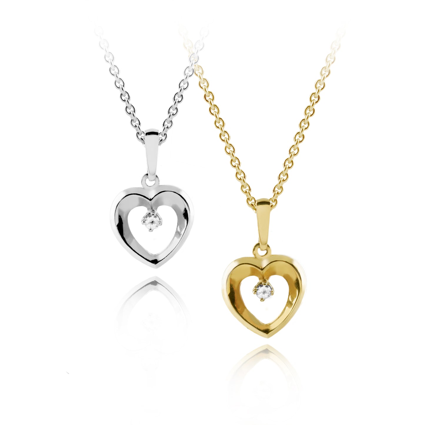 DIAMANT HJERTE VEDHÆNG