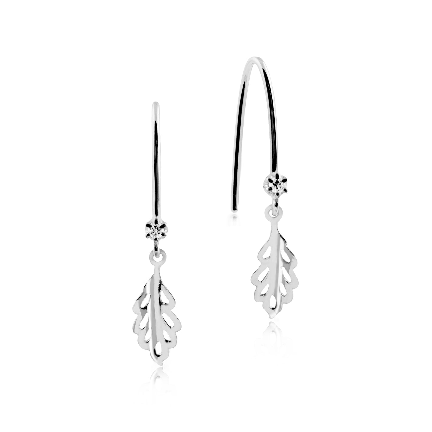 SISTINE LEAVES EARRINGS WITH DIAMONDS