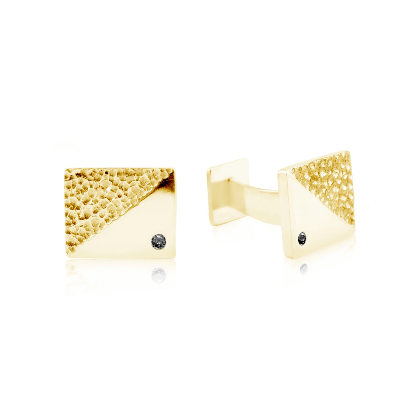 MOUNTAIN CUFFLINKS WITH BLACK DIAMONDS