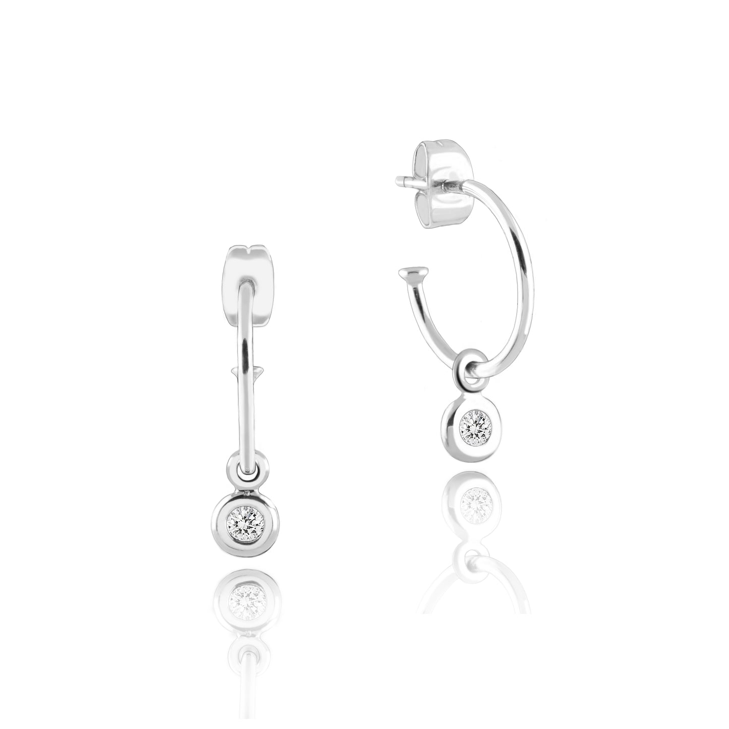 NOVA CREOLES WITH DIAMONDS