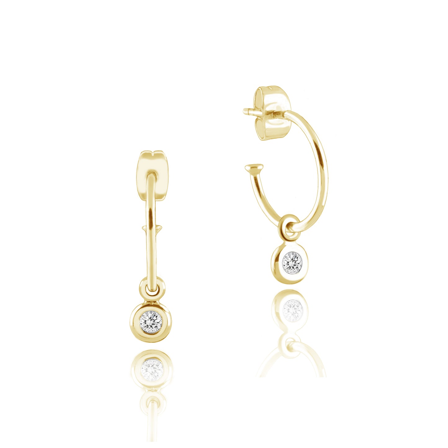 NOVA CREOLES WITH DIAMONDS