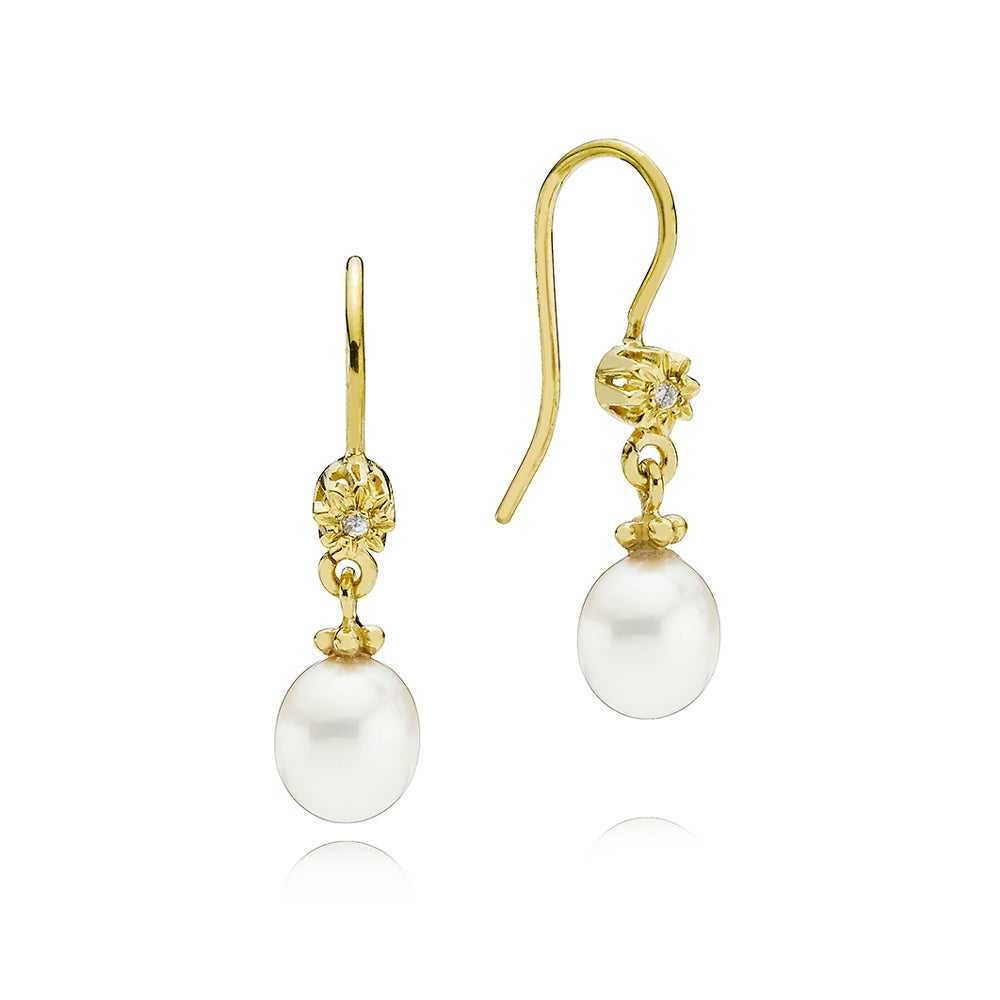 STAR DROP EARRINGS WITH DIAMONDS