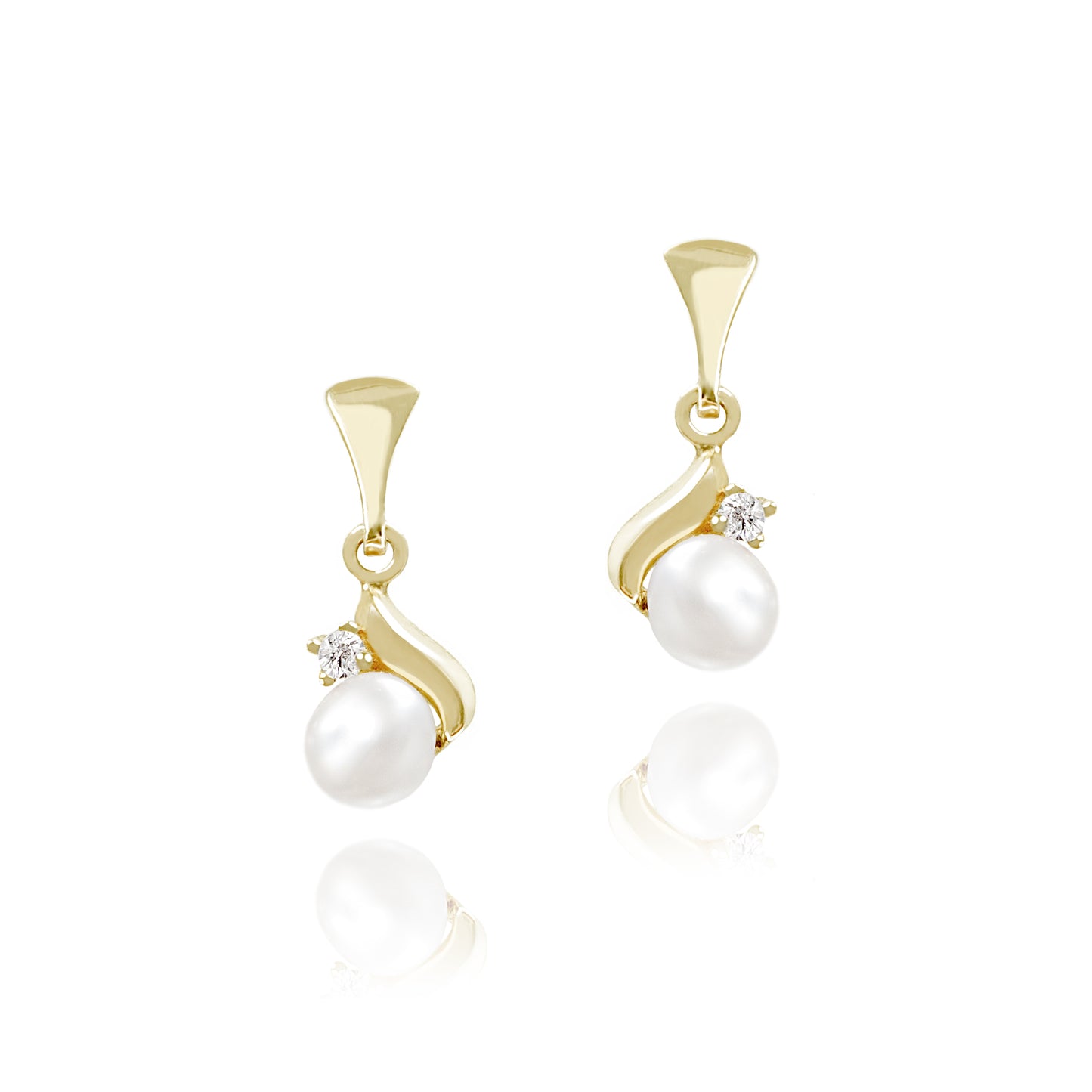 DIAMOND EARRINGS WITH PEARLS