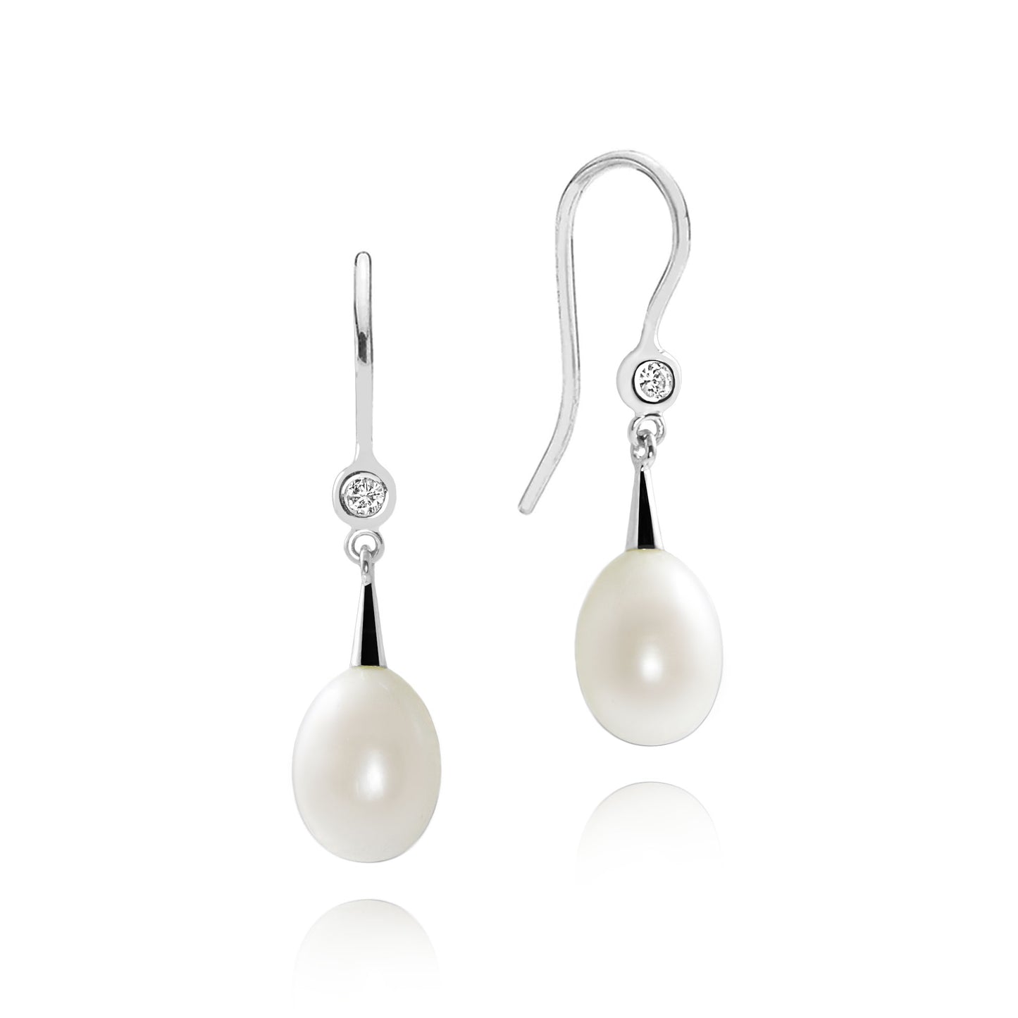 NOVA DIAMOND EARRINGS WITH ROSE PEARLS