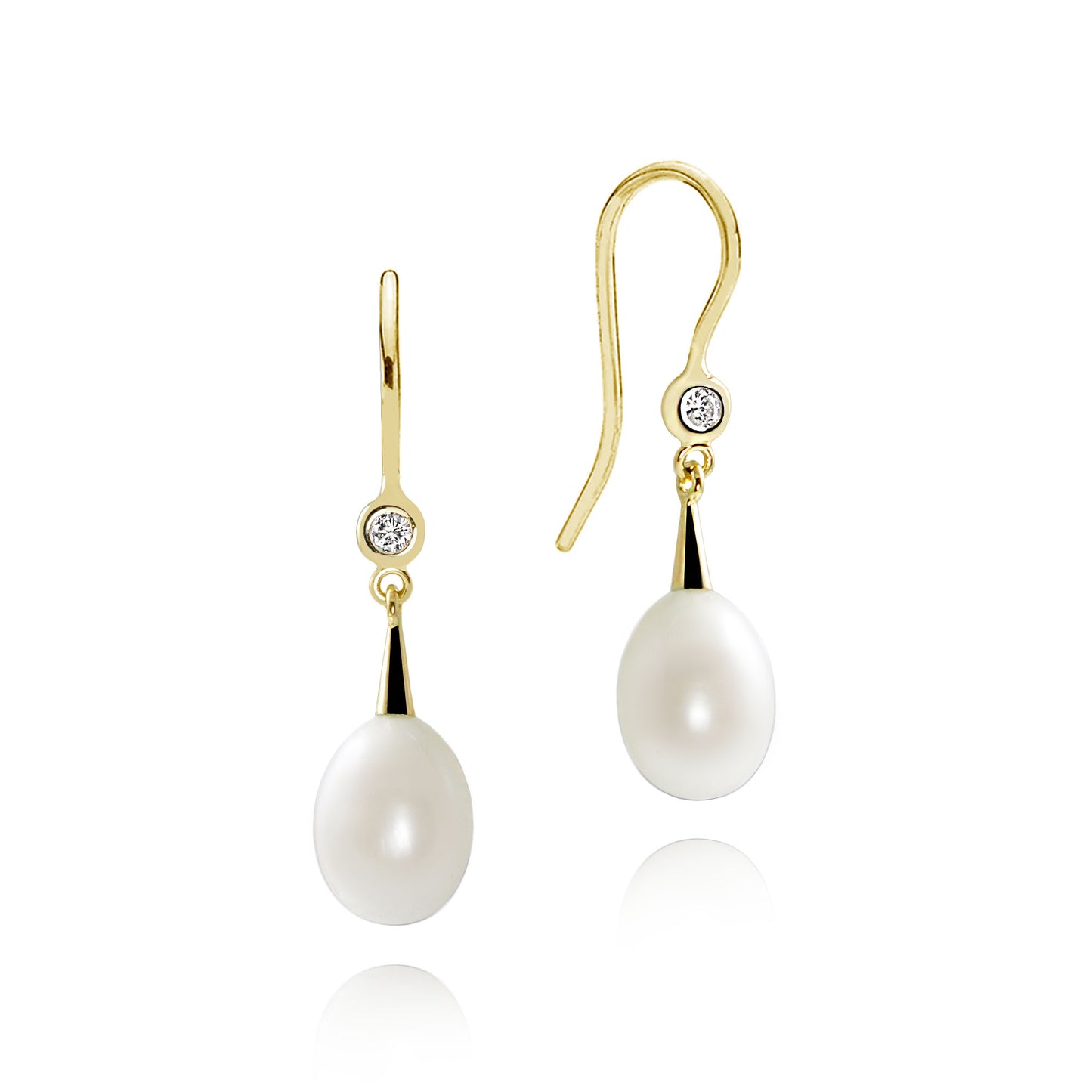 NOVA DIAMOND EARRINGS WITH ROSE PEARLS