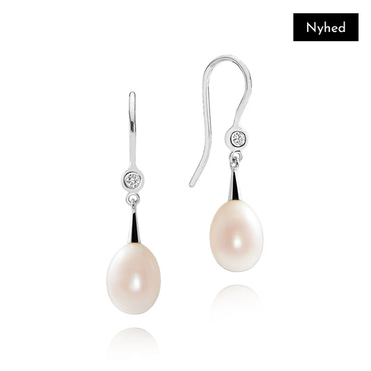 NOVA DIAMOND EARRINGS WITH ROSE PEARLS