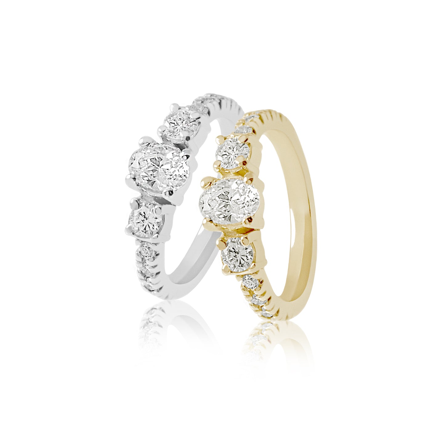 CANTATE AMERIQUE PAVE ALLIANCERING OVAL