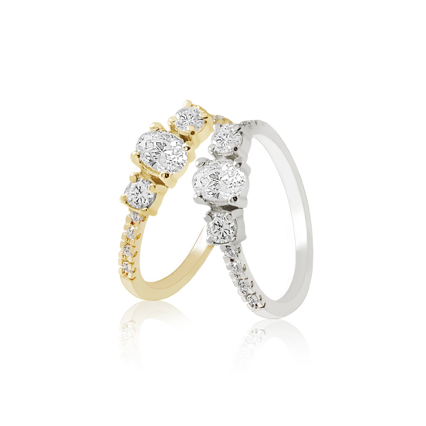 CANTATE AMERIQUE PAVE ALLIANCERING OVAL