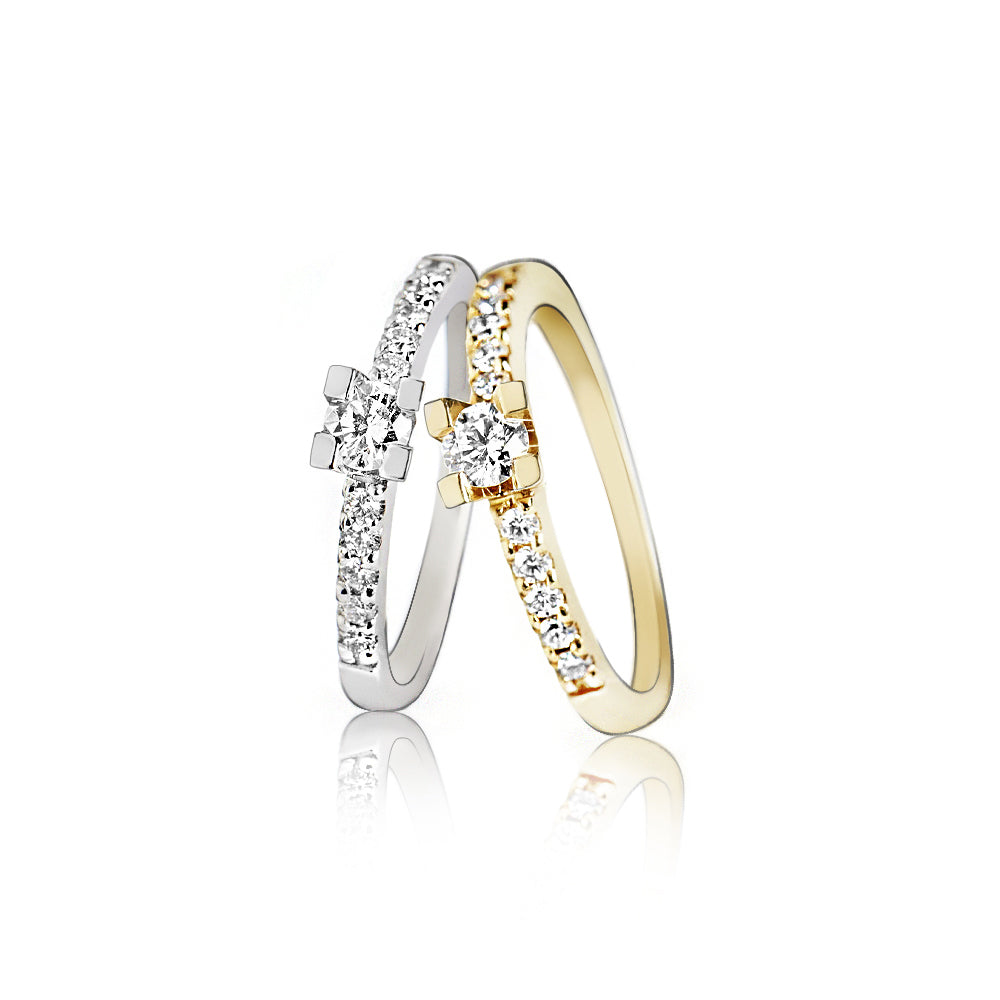 QUARTUS PAVÉ SOLITAIRE RING 0.90 CARAT