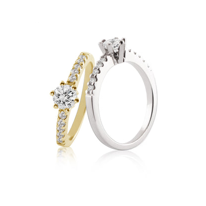 SISTINE PAVÉ SOLITAIRE RING 0.37 CARAT