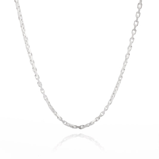 FACET ANCHOR NECKLACE IN STERLING SILVER