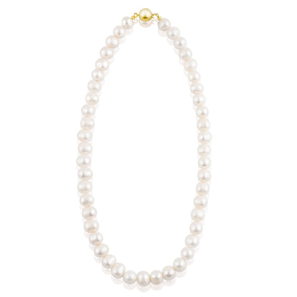 PEARL NECKLACE WITH GOLDPLATED SILVER CLASP