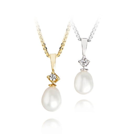 QUARTUS DIAMOND AND PEARL PENDANT