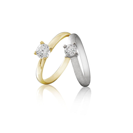 STELLA SOLITAIRE RING WITH DIAMOND 0.13 CARAT