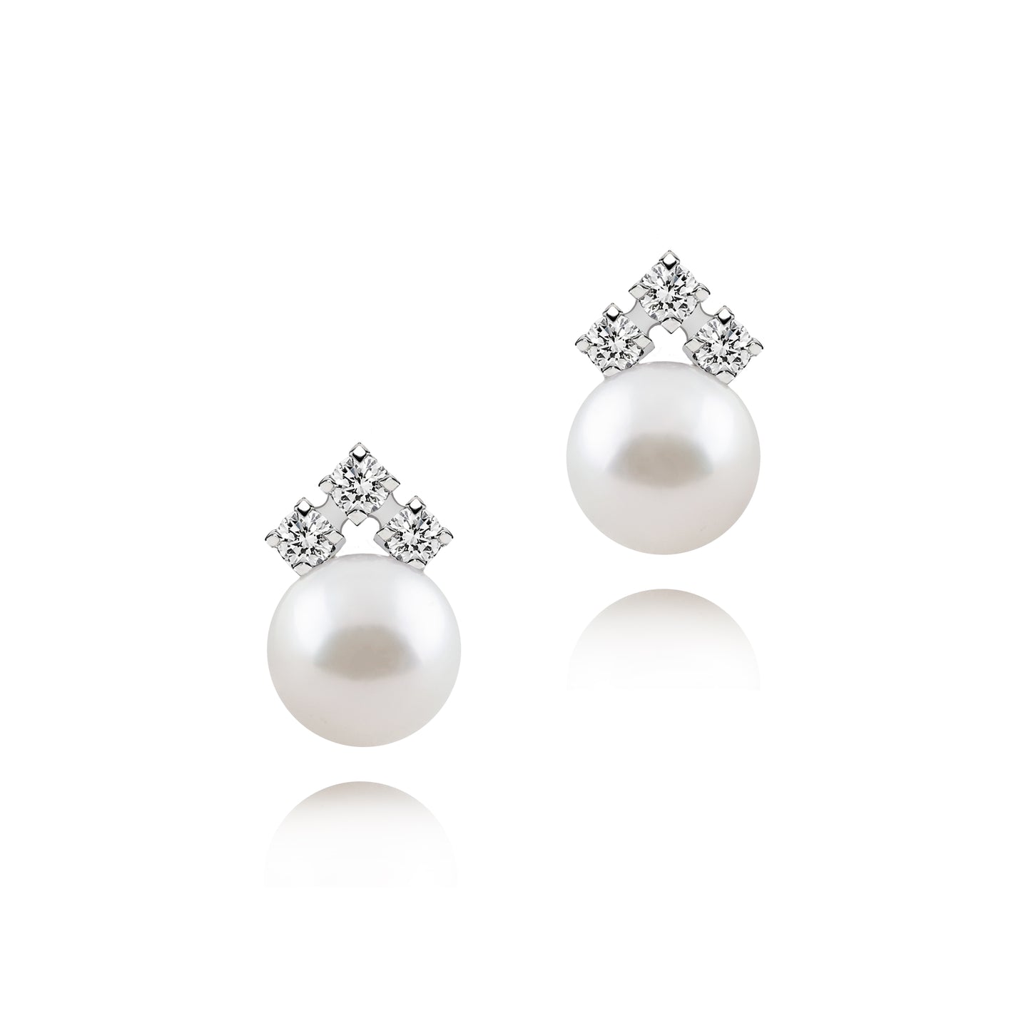 DIAMOND EARRINGS WITH PEARLS