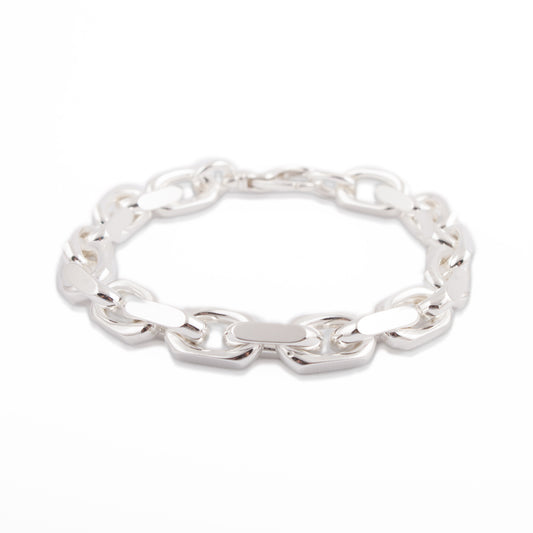 FACET ANCHOR BRACELET STERLING SILVER