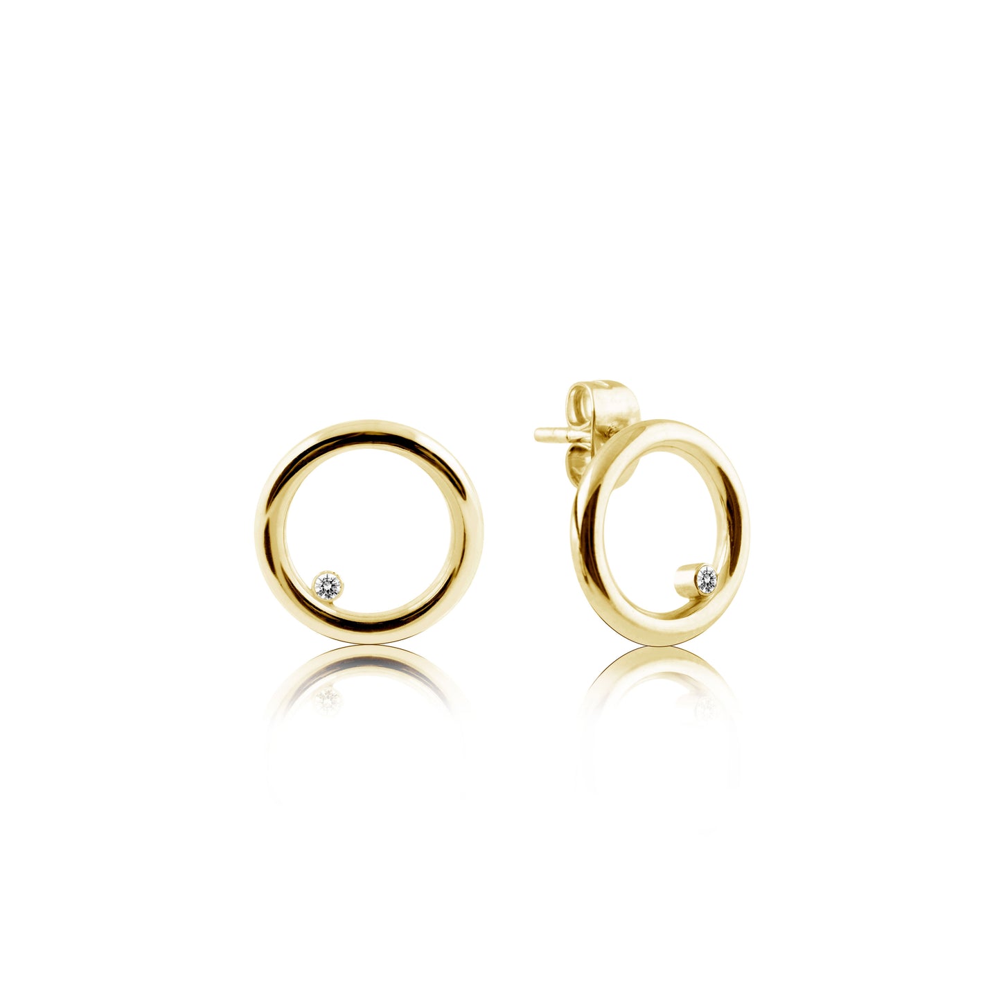 CIRCLE EARRINGS WITH DIAMONDS