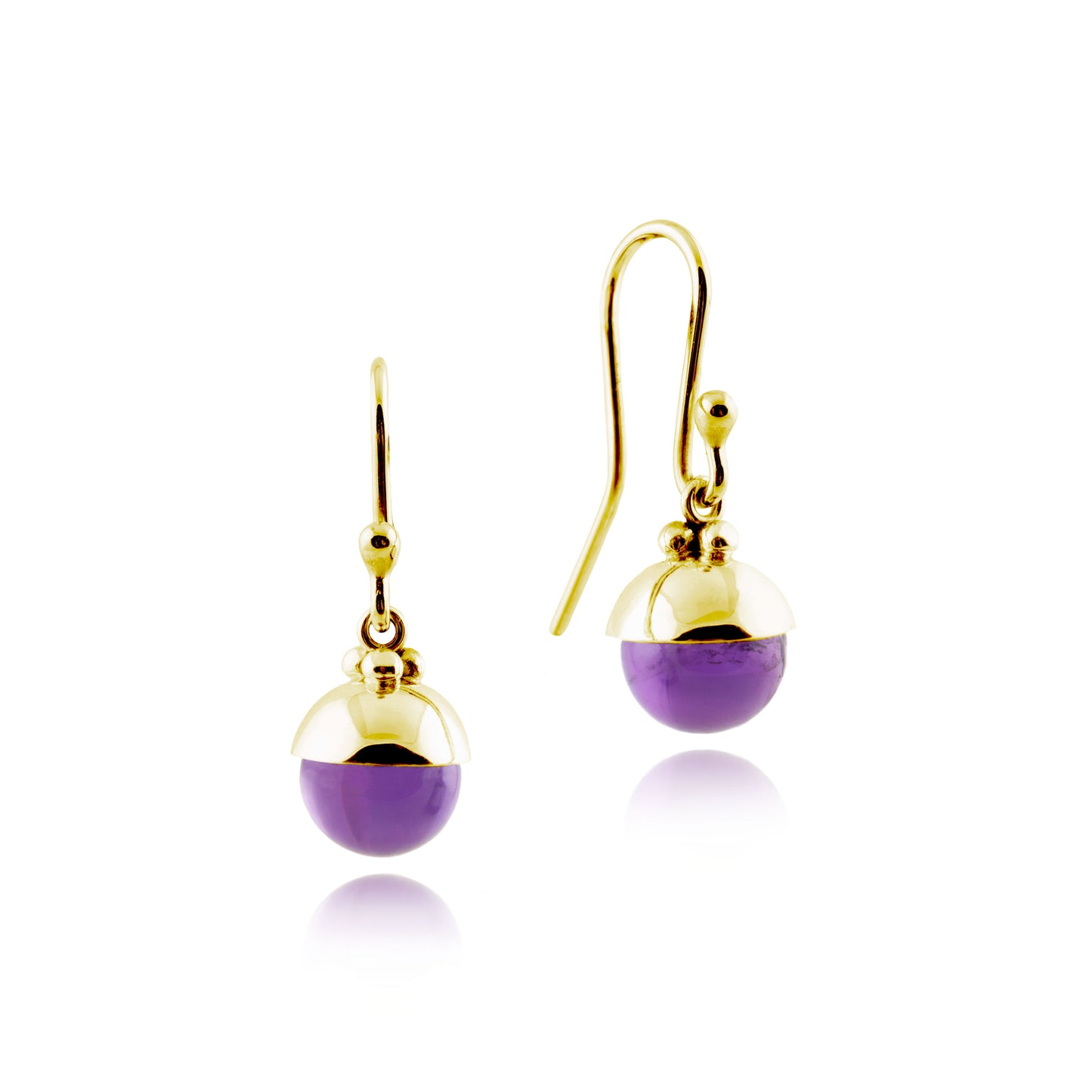 DROP EARRINGS WITH AMETHYST