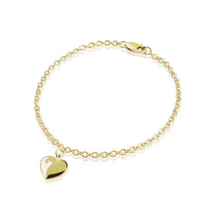 HEART BRACELET WITH DIAMOND