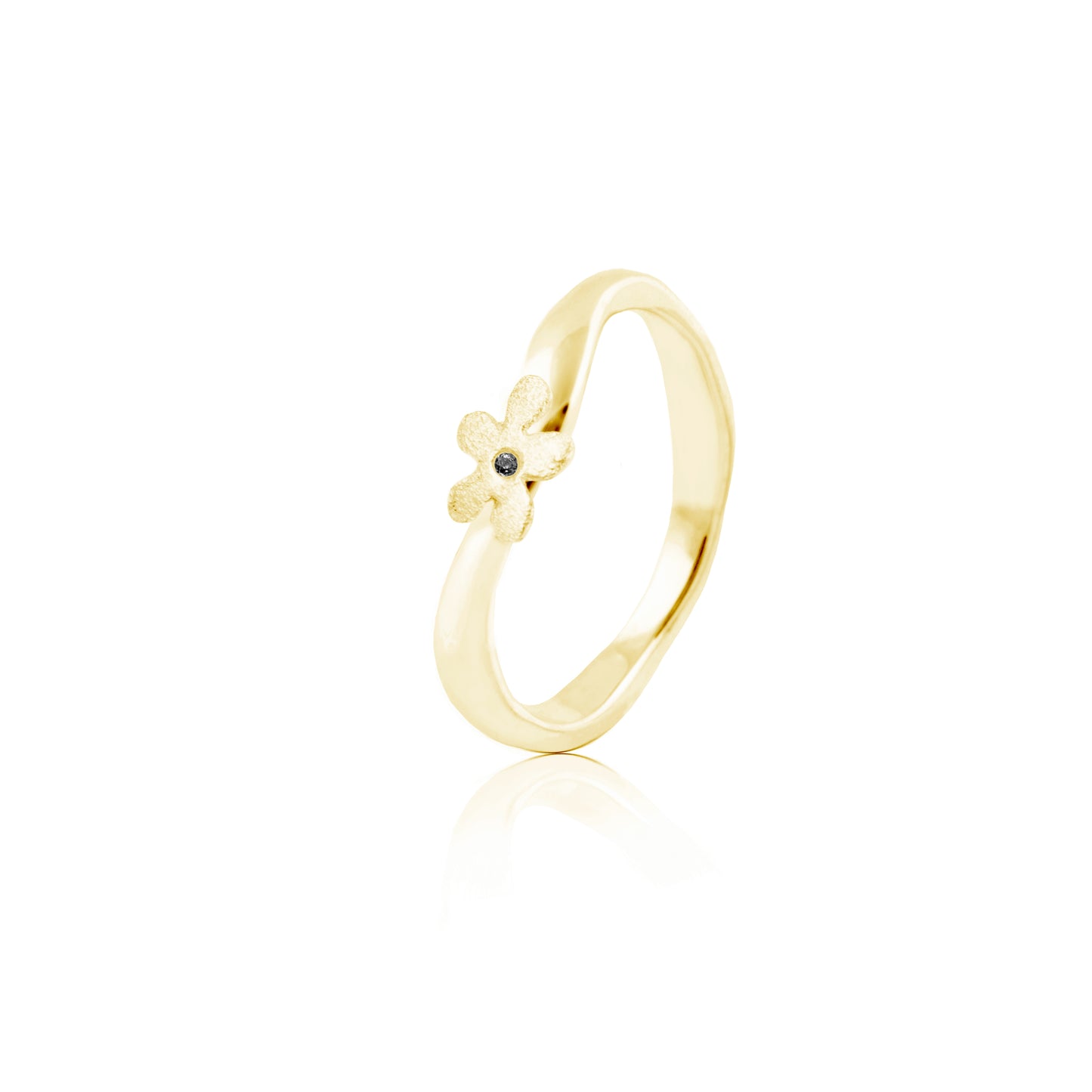 JOY RING MED SORT DIAMANT