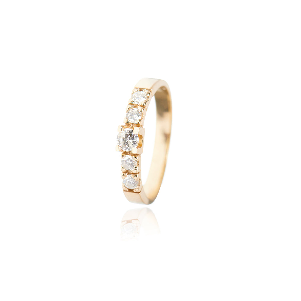 MENUET AMERIQUE ALLIANCERING 0.05 CT.