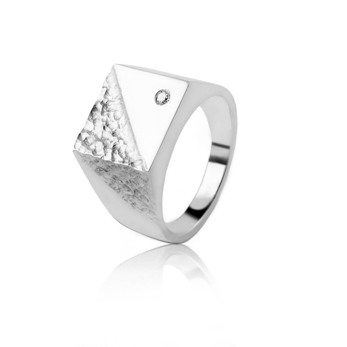 MOUNTAIN SIGNETRING MED DIAMANT