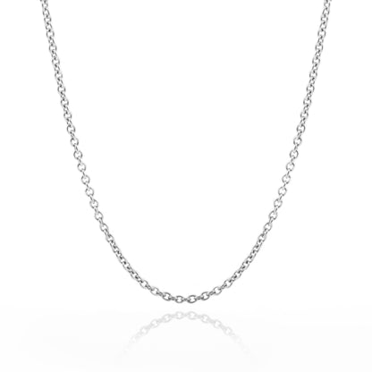 ROUND ANCHOR NECKLACE 14 CARAT WHITE GOLD