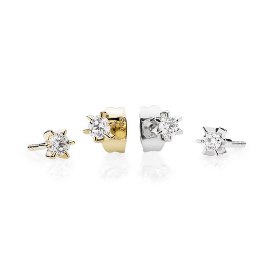 SISTINE SOLITAIRE EARRINGS TOTAL 0.26 CARAT