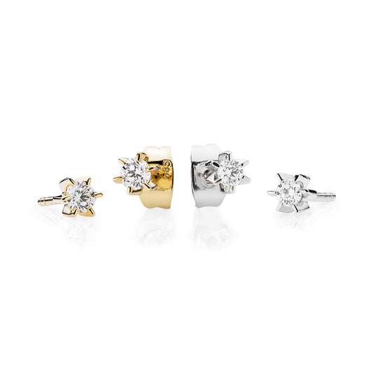 SISTINE SOLITAIRE ØRESTIKKER IALT 0.40 CARAT