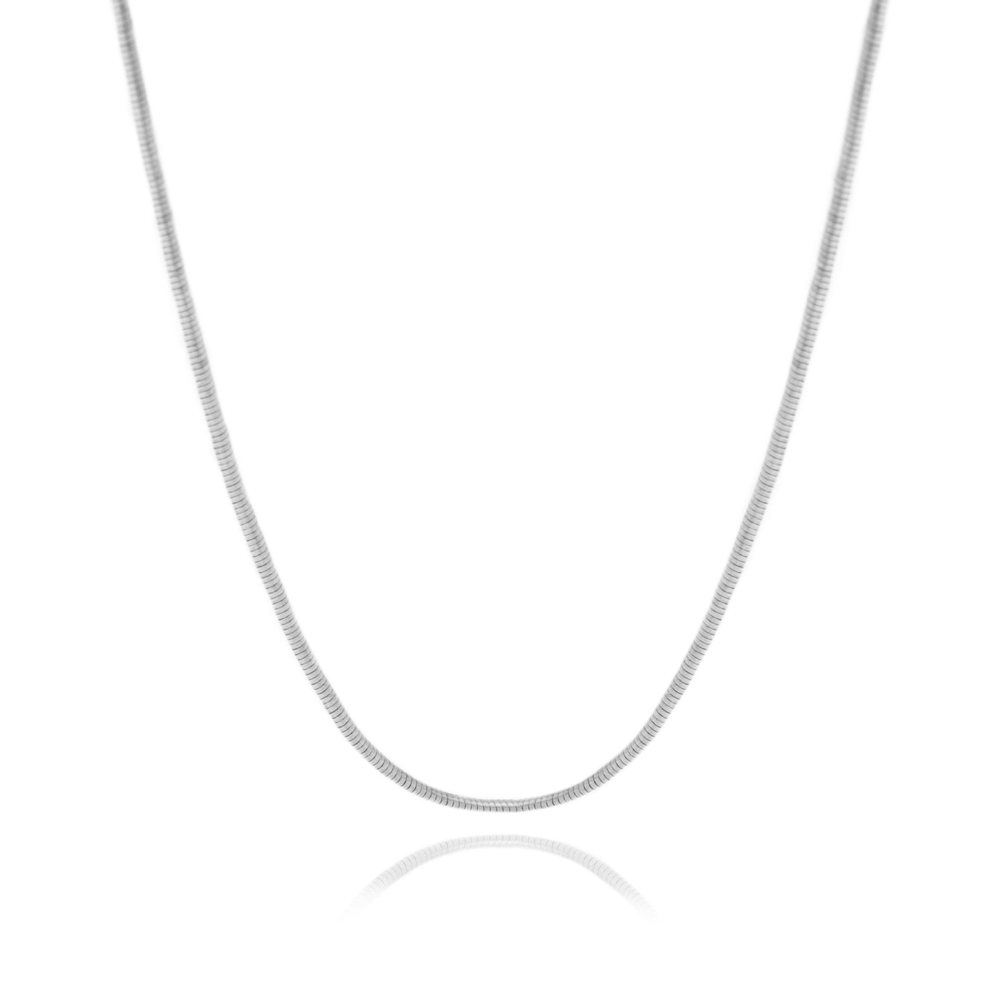 SNAKE NECKLACE 14 CARAT WHITE GOLD