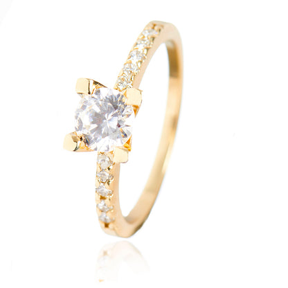 QUARTUS PAVÉ SOLITAIRE RING