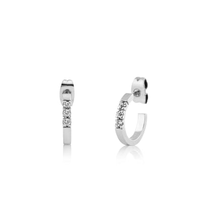 ICE CREOLES WITH DIAMONDS 10.5 mm