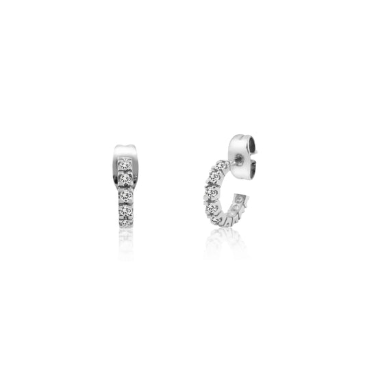 ICE CREOLES WITH DIAMONDS 10.5 mm