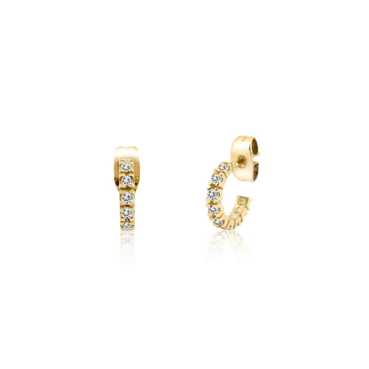 ICE CREOLES WITH DIAMONDS 10.5 MM