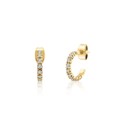 ICE CREOLES WITH DIAMONDS 15 MM