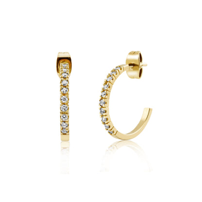 ICE CREOLES WITH DIAMONDS 20 MM