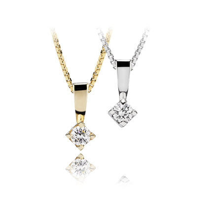 QUARTUS SOLITAIRE PENDANT 0.15 CARAT