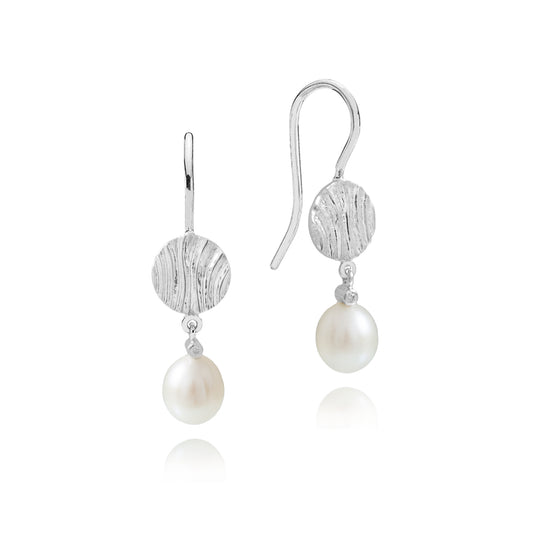 SAND EARRINGS WITH DIAMONDS AND PEARLS