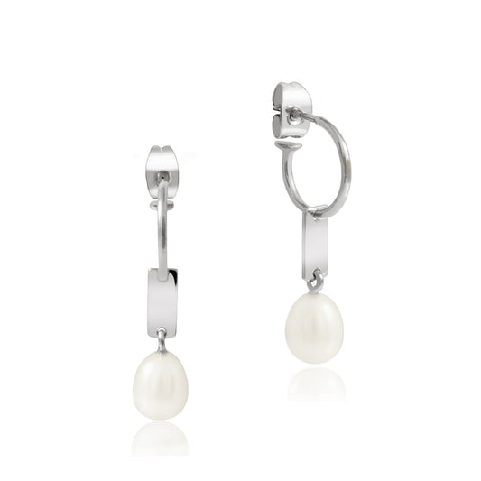 VIVA CREOLES /HOOPS WITH PEARLS